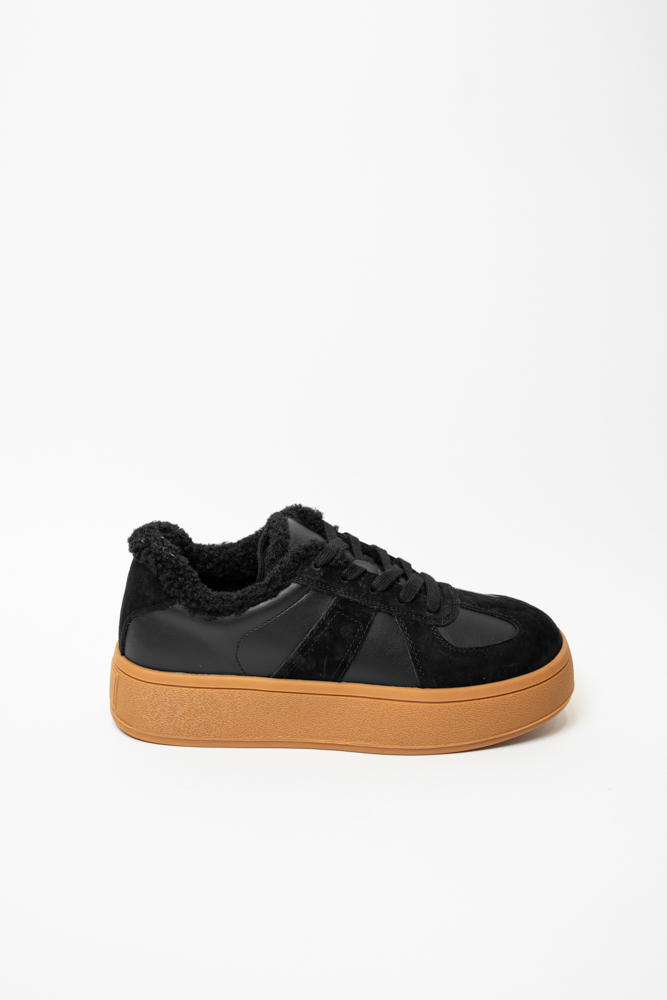 Кроссовки женские, арт 58320R-1-H, натуральная замша/кожа, цвет черн.
