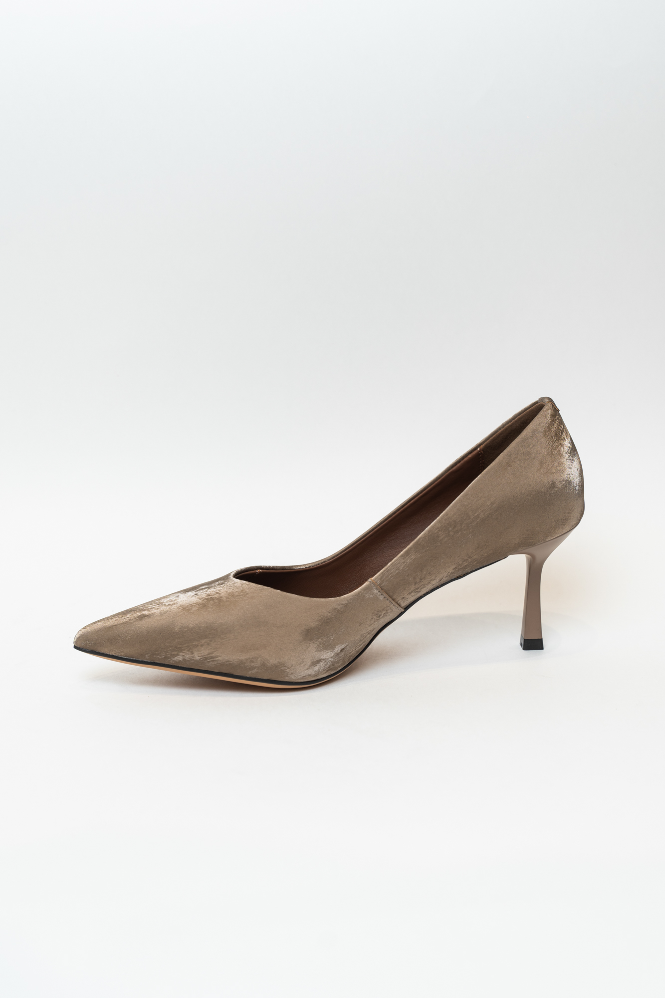 Туфли женские, арт G09-687, натуральная кожа, цвет бронза.