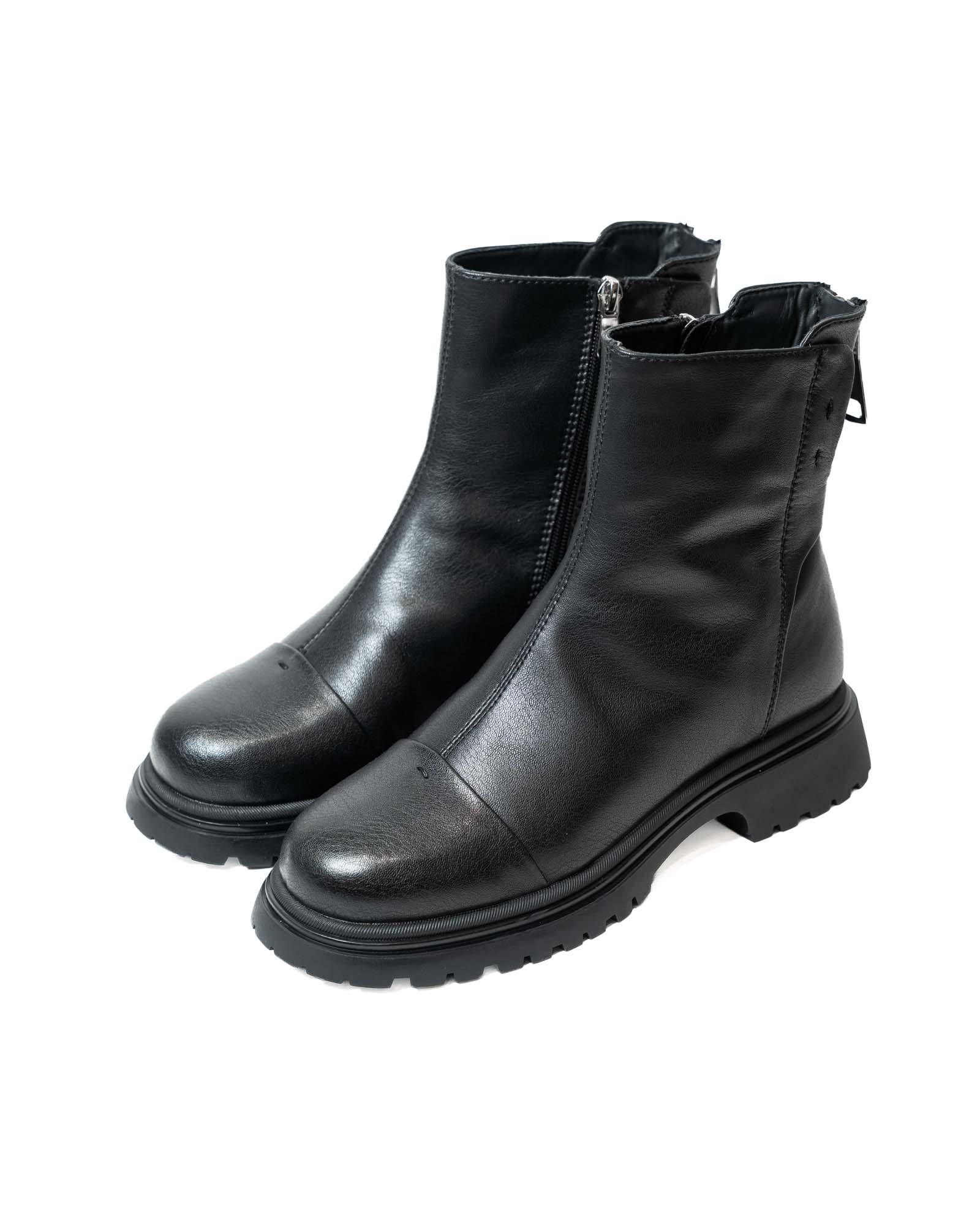 Ботинки женские, арт JA845-M1099-TP1147ZM, натуральная кожа, цвет черн.