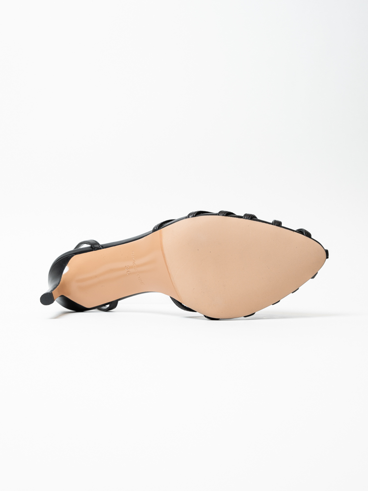 Босоножки женские, арт X83302-1-Y1, натуральная кожа, цвет черн.