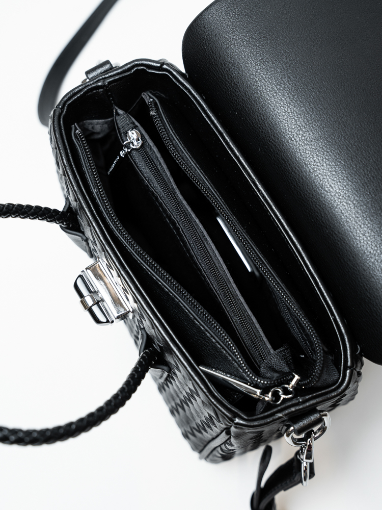 Сумка женская, арт 2438, натуральная кожа, цвет черн .