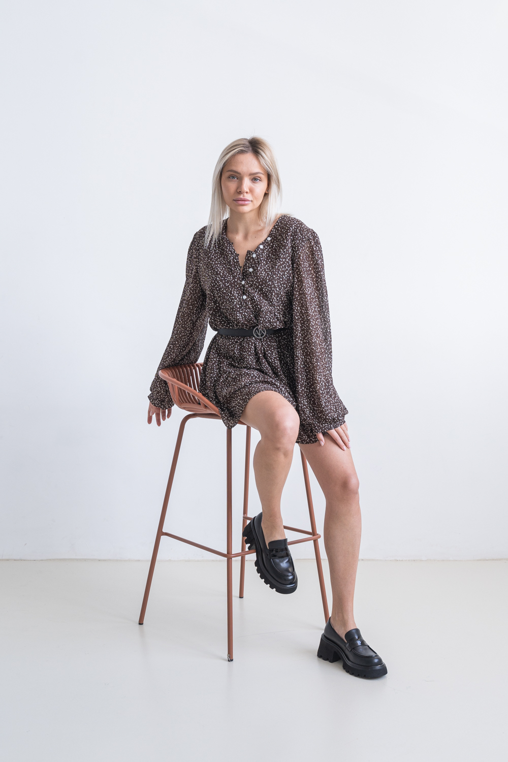 Туфли женские, арт DD847-01A-NP332, натуральная кожа, цвет черн.