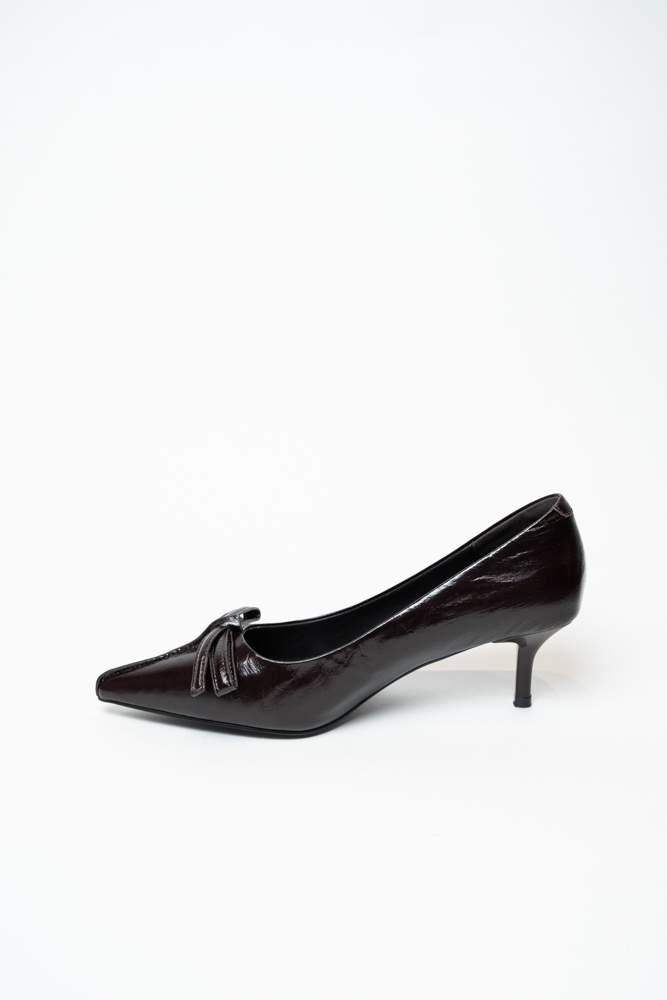 Туфли женские, арт K112-701-P-2, натуральная кожа, цвет бордо.