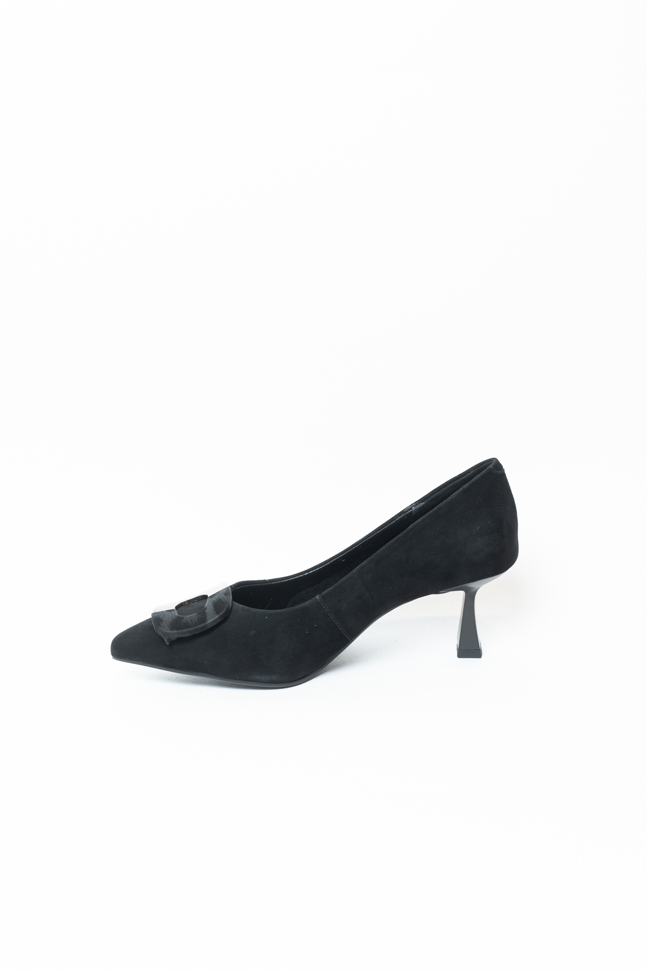 Туфли женские, арт 4F3857-1999-00H6A, натуральная замша, цвет черн.