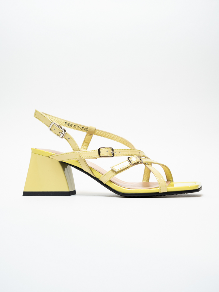 Босоножки женские, арт 1F7635-0717-A2728H, натуральная лакированная кожа, цвет зел.