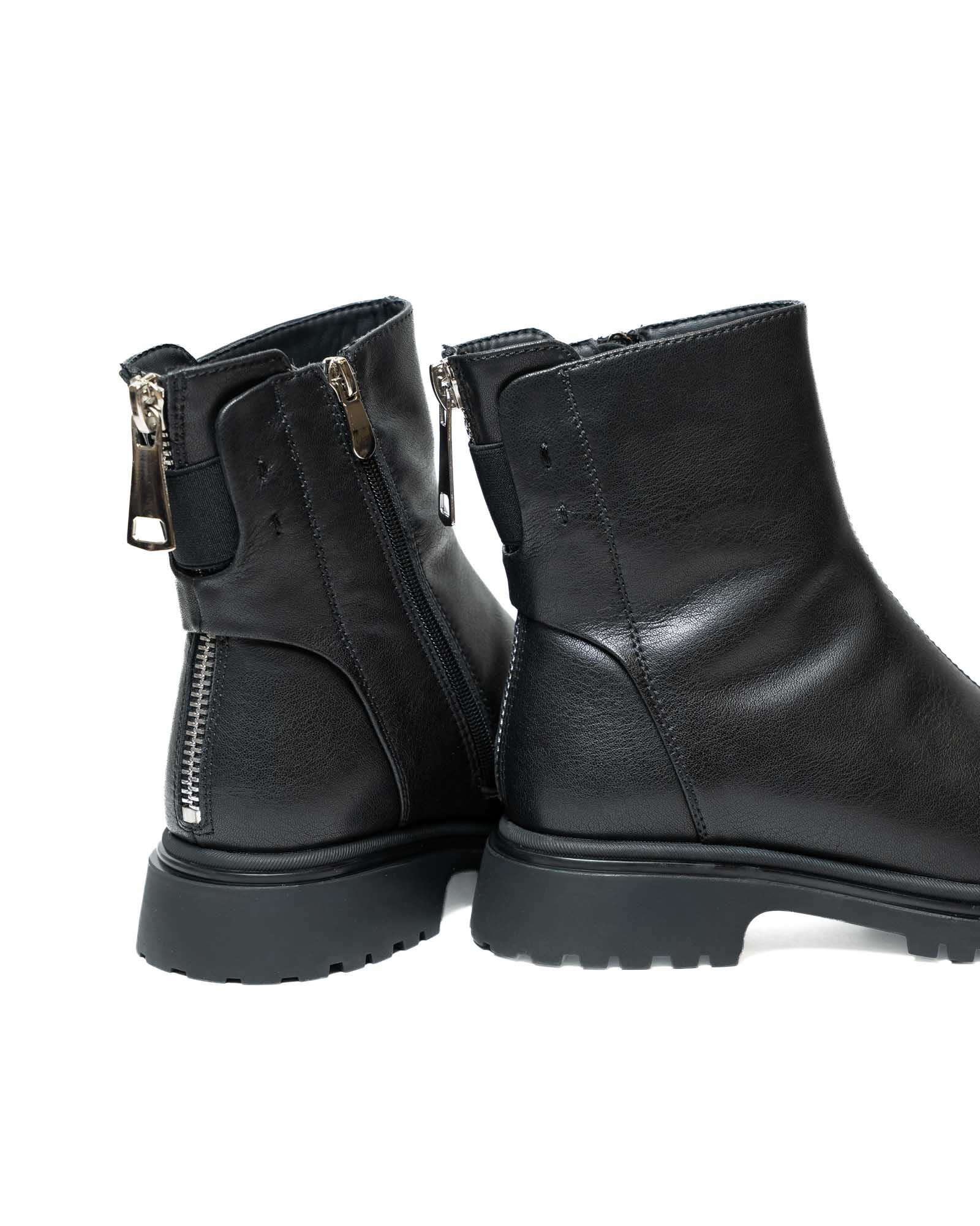 Ботинки женские, арт JA845-M1099-TP1147ZM, натуральная кожа, цвет черн.