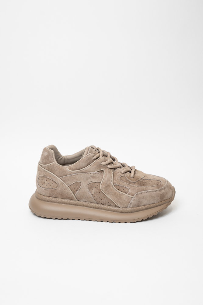 Кроссовки женские, арт AS928-W279-90, натуральная замша, цвет беж.