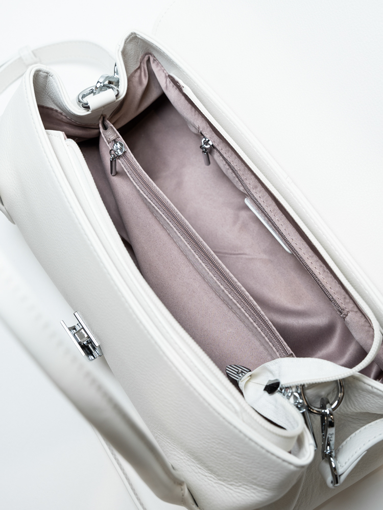 Сумка женская, арт 9586, натуральная кожа, цвет бел.