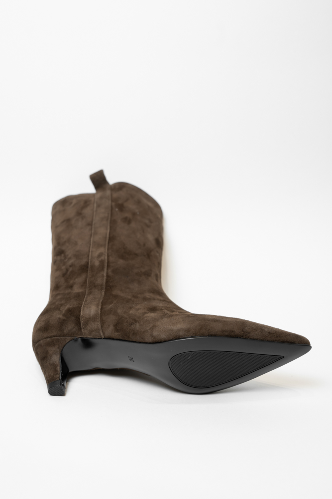 Ботинки женские, арт K525-804-3, натуральная замша, цвет кор.