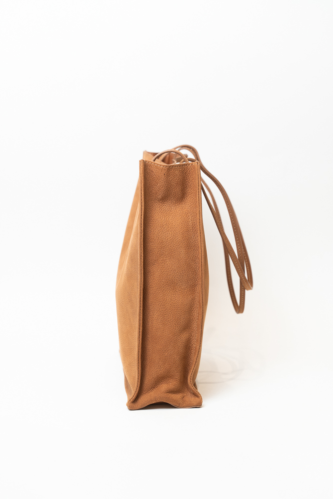 Сумка женская, арт 3906, натуральный нубук, цвет рыж.