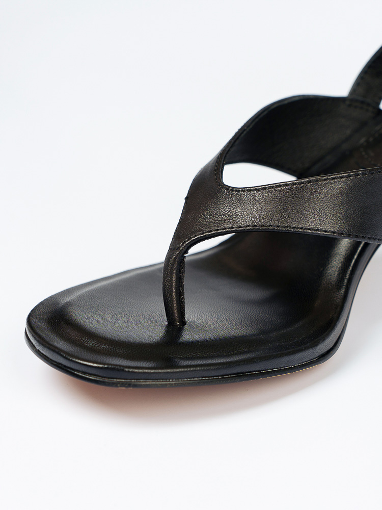 Босоножки женские, арт AW1693-1-G997N, натуральная кожа, цвет черн.