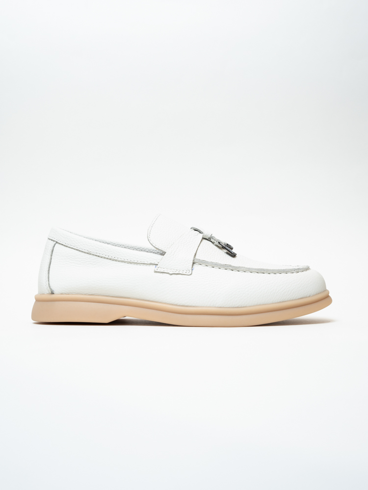 Туфли женские, арт 60-L03-2, натуральная кожа, цвет бел.