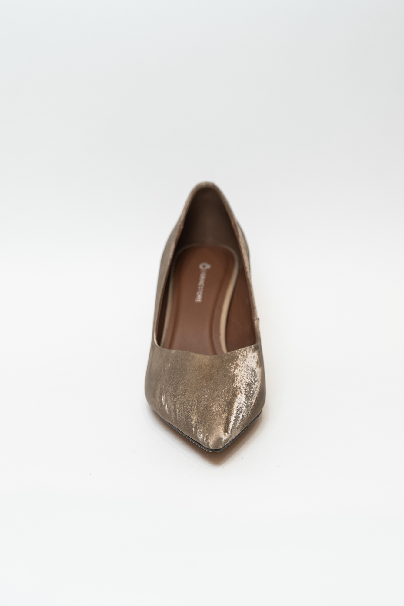 Туфли женские, арт G09-687, натуральная кожа, цвет бронза.