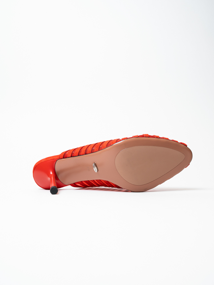 Босоножки женские, арт TY2277-1-3, натуральная замша/текстиль, цвет красн.