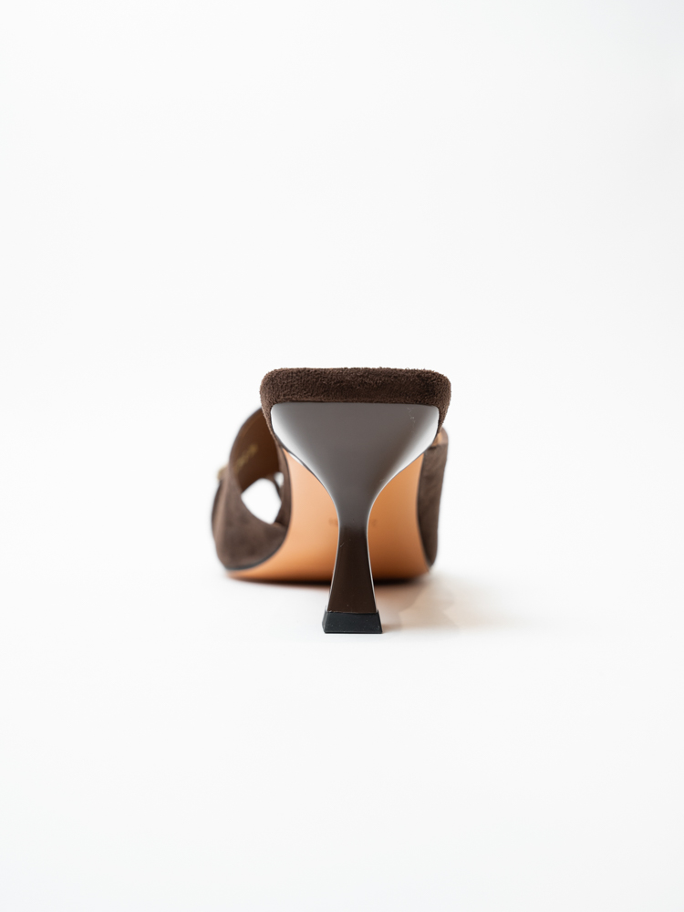 Сабо женские, арт L633-75-2, натуральная замша, цвет кор.