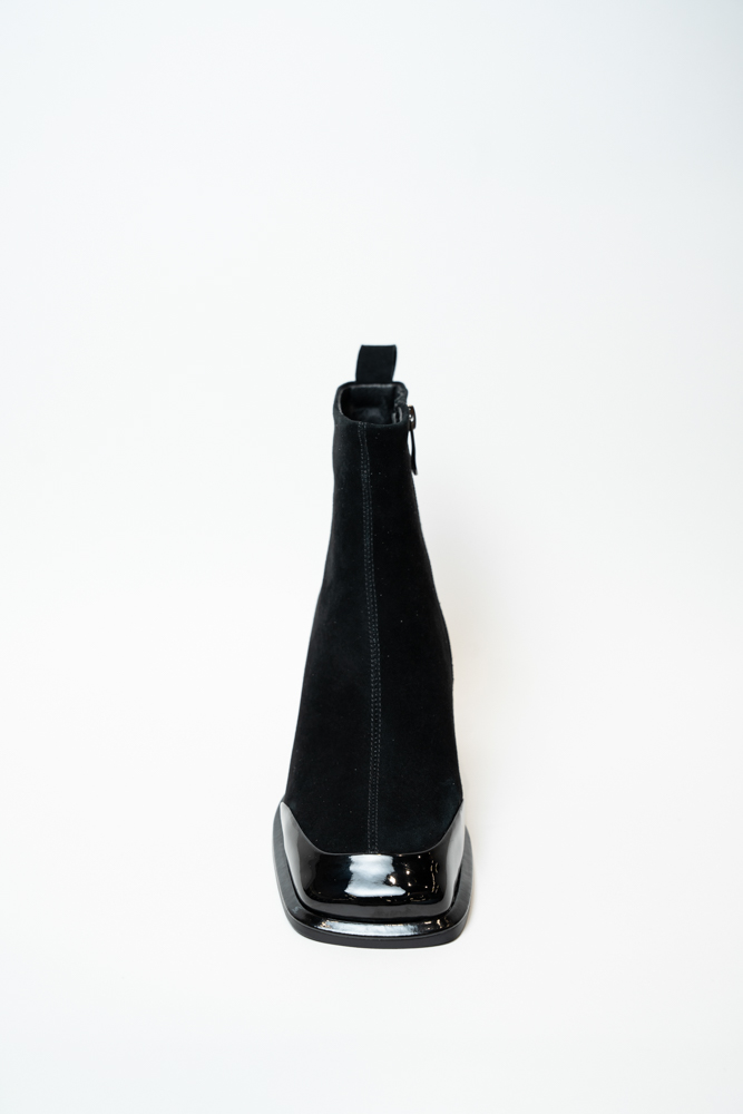 Ботинки женские, арт TP113-255/TP25, натуральная замша, цвет черн.