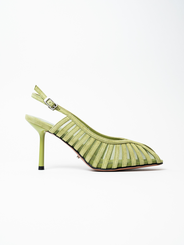 Босоножки женские, арт TY2277-1-2, натуральная замша/текстиль, цвет зел.