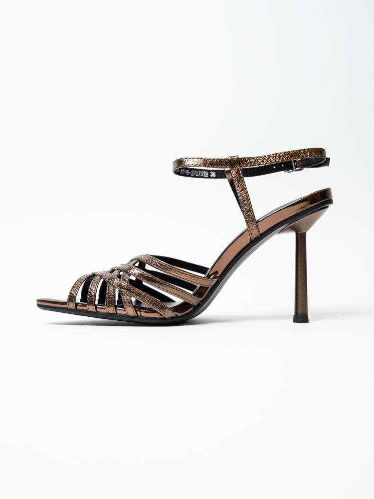 Босоножки женские, арт L204-A576-ZP273TH, натуральная кожа, цвет зол.