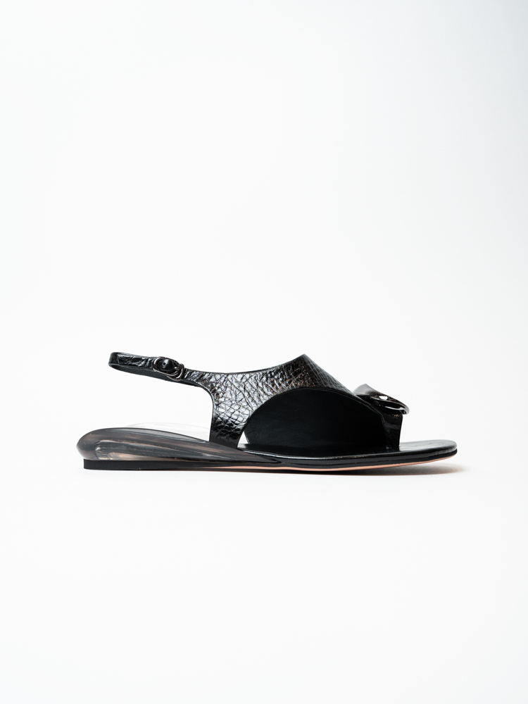 Босоножки женские, арт M3212-306-H, натуральная кожа, цвет черн.