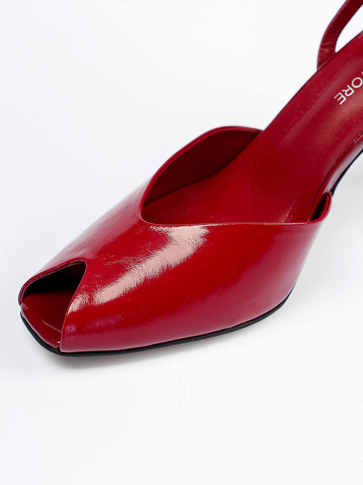 Босоножки женские, арт 02-Y9736B908-N537AL, натуральная кожа, цвет красн.