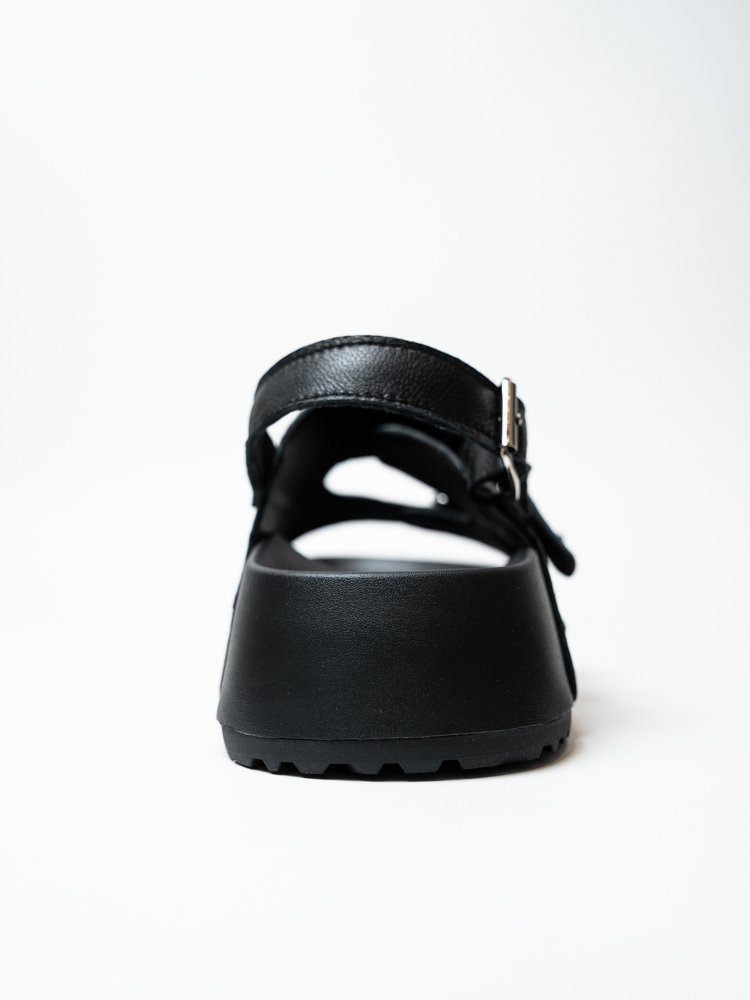 Босоножки женские, арт ZMW202506BP, натуральная кожа, цвет черн.