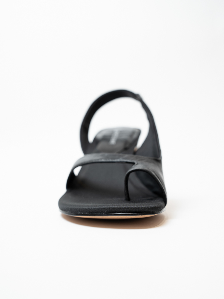 Босоножки женские, арт L858-M241-P1901, натуральная кожа, цвет черн.