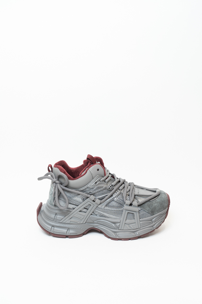 Кроссовки женские, арт 11579-1, натуральная кожа, цвет сер.