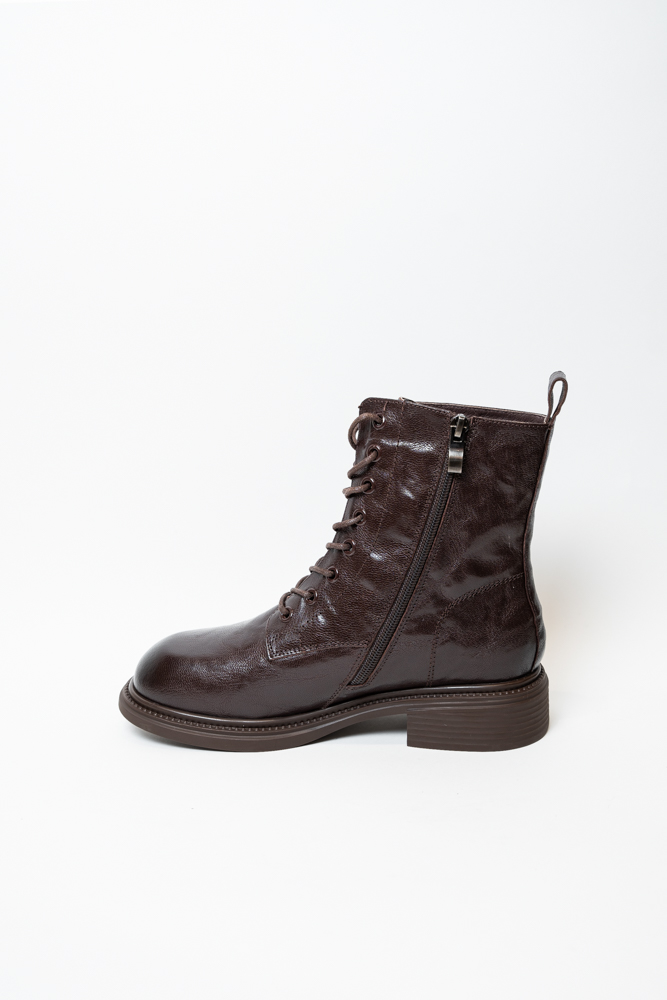Ботинки женские, арт K107-021-JM, натуральная кожа, цвет кор.