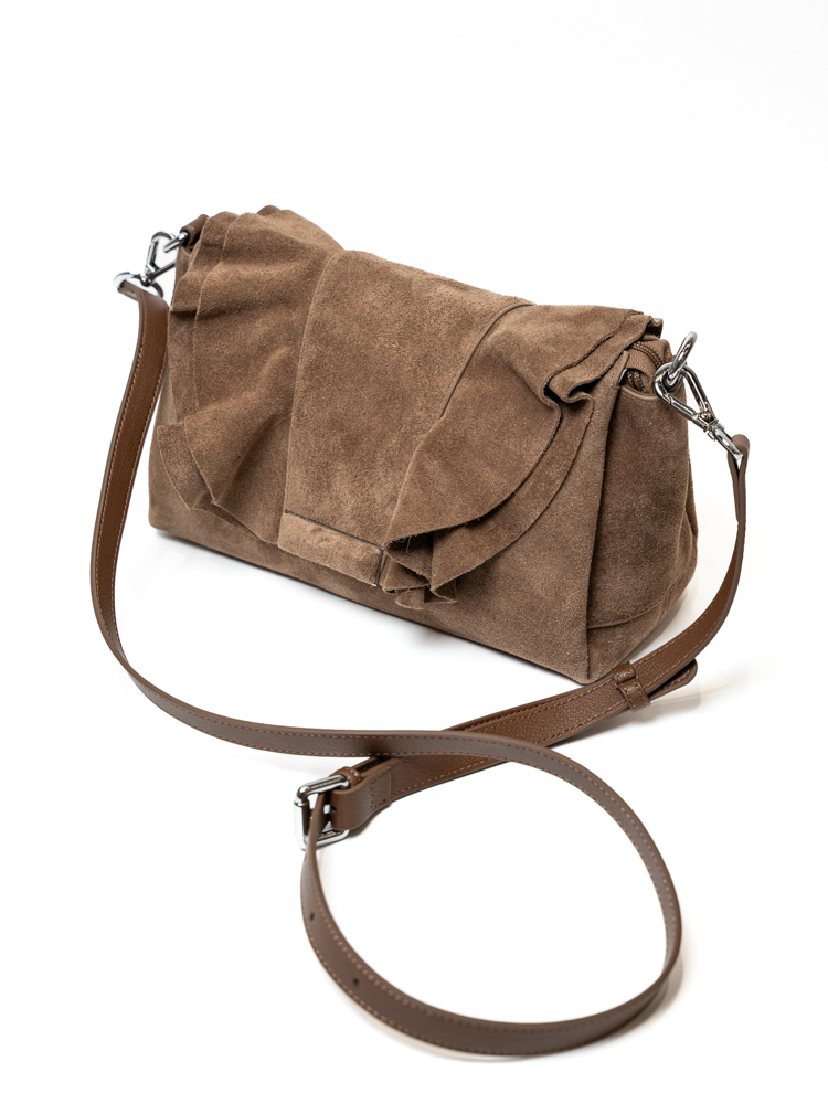 Сумка женская, арт 2407, натуральная замша, цвет рыж .