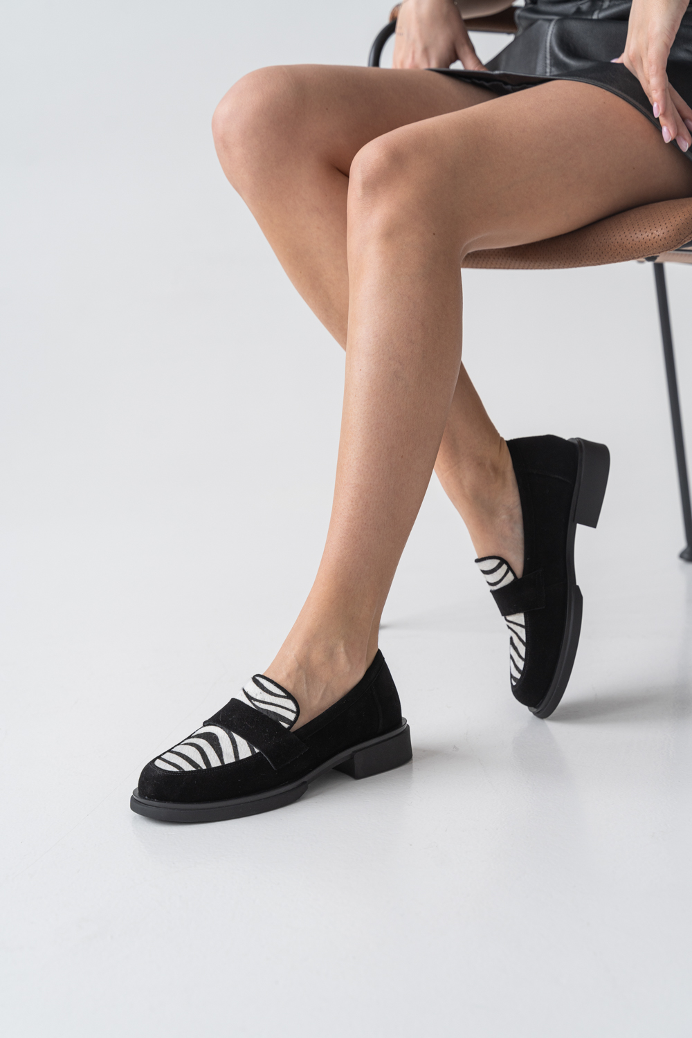 Туфли женские, арт PW3452-21964-4, натуральная кожа, цвет черн.