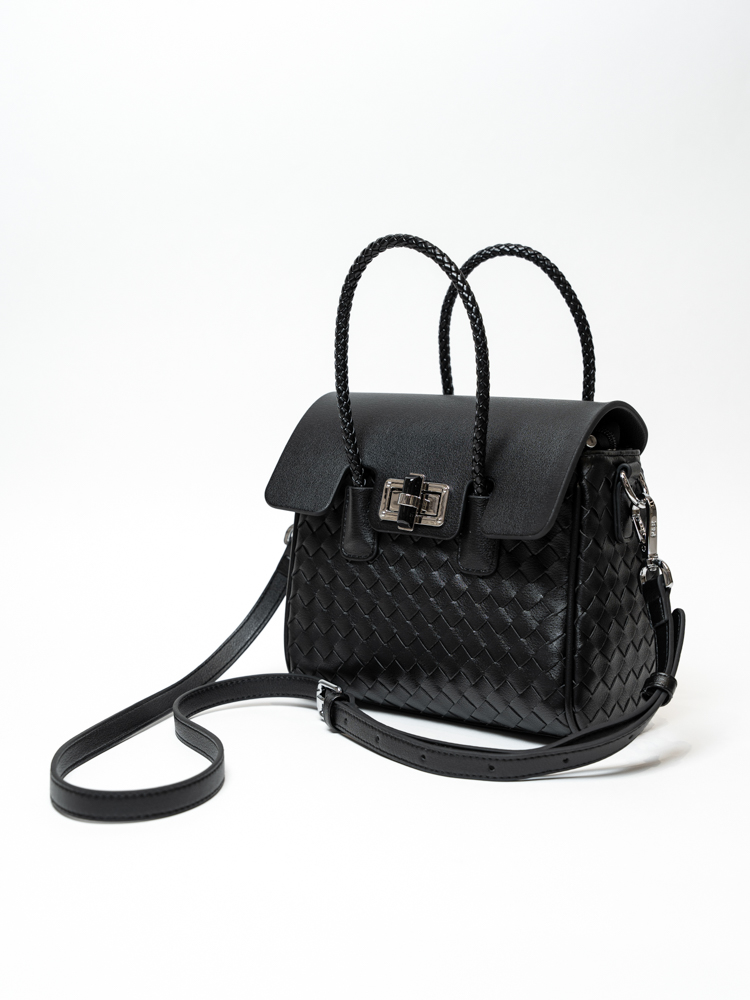 Сумка женская, арт 2438, натуральная кожа, цвет черн .