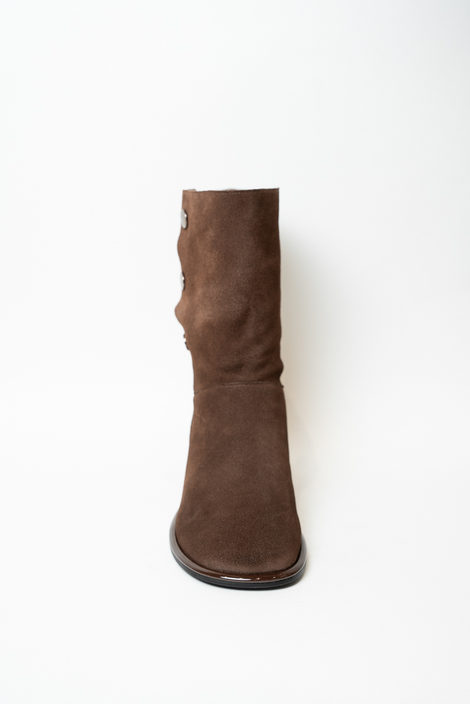 Ботинки женские, арт 02-Y5466N594-N217AR, натуральная замша, цвет кор.