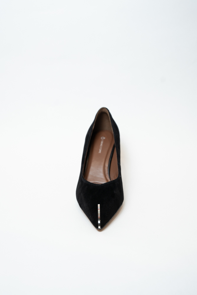 Туфли женские, арт G09-6026-YJ-1, натуральная замша, цвет черн.