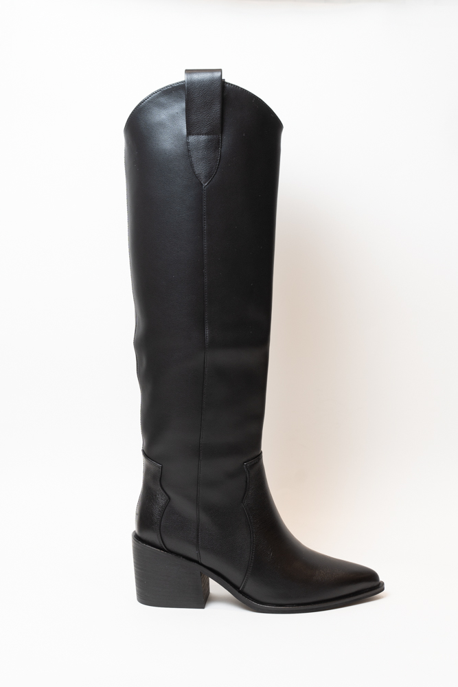 Сапоги женские, арт P107-464/65NP, натуральная кожа, цвет черн.