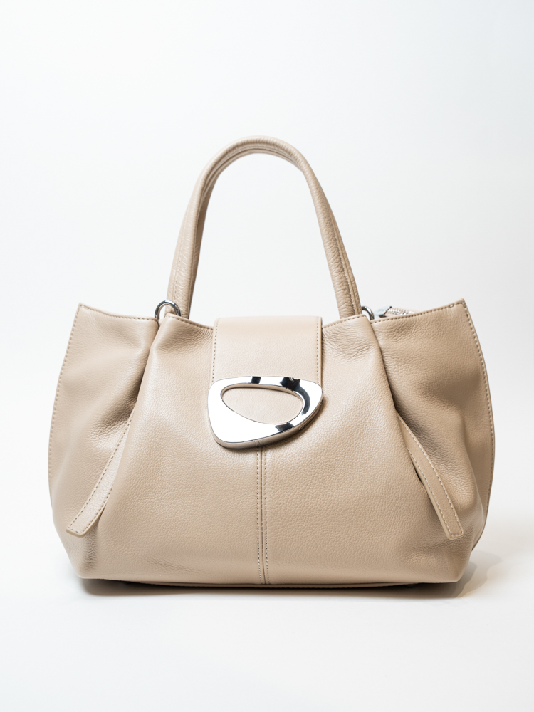 Сумка женская, арт 2641, натуральная кожа, цвет беж.