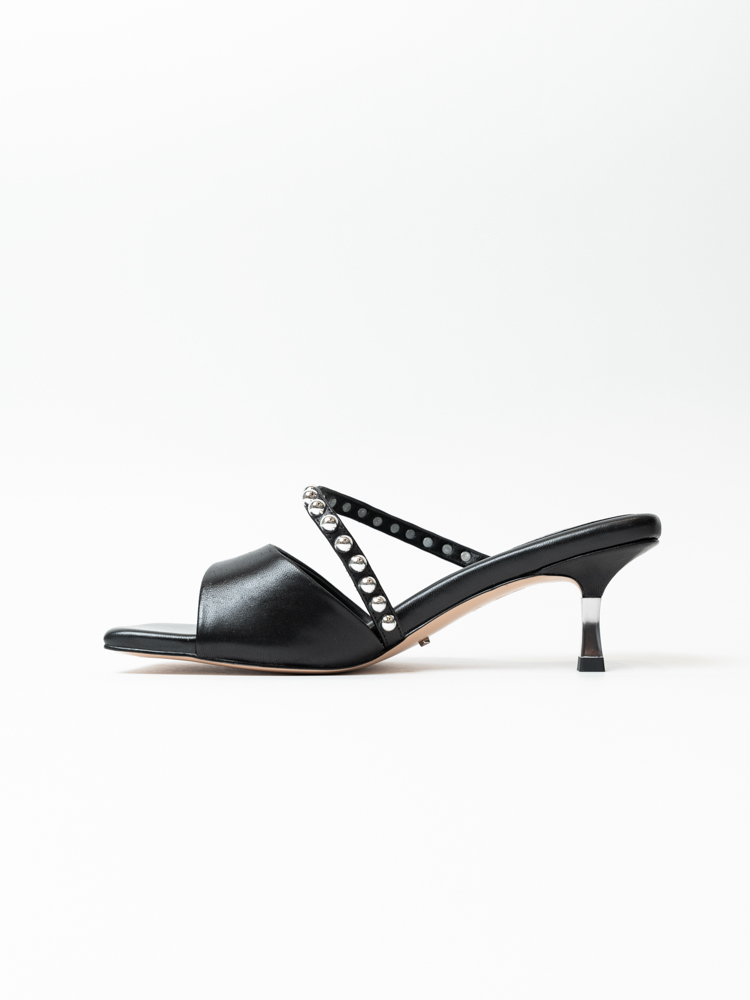 Сабо женские, арт 605L-06-S10, натуральная кожа, цвет черн.