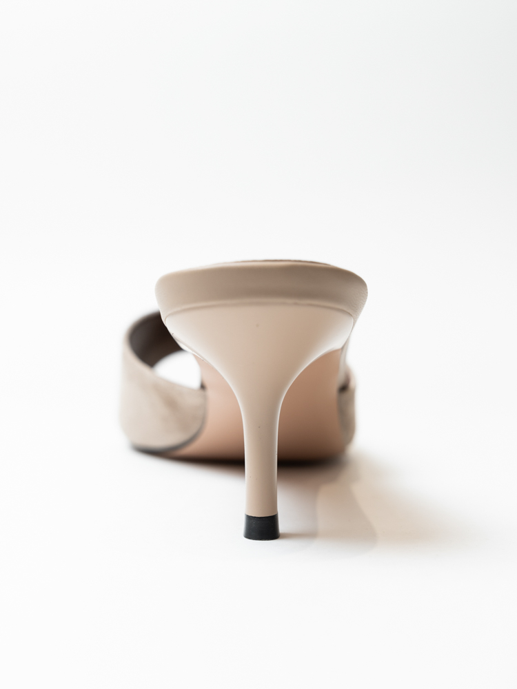 Сабо женские, арт ED3755-2-5, натуральная замша, цвет беж.