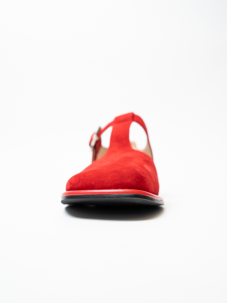 Босоножки женские, арт K-P-Y7756B589-F153AL, натуральная замша, цвет красн.