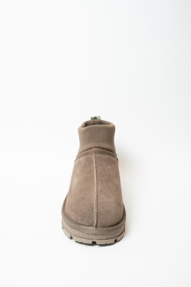 Ботинки женские, арт 11-7069-5, натуральная замша, цвет беж.