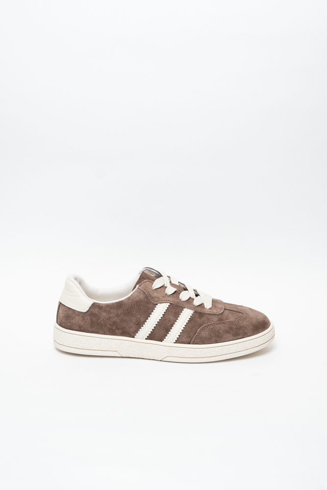 Кроссовки женские, арт DHY63-4, натуральная замша, цвет кор.