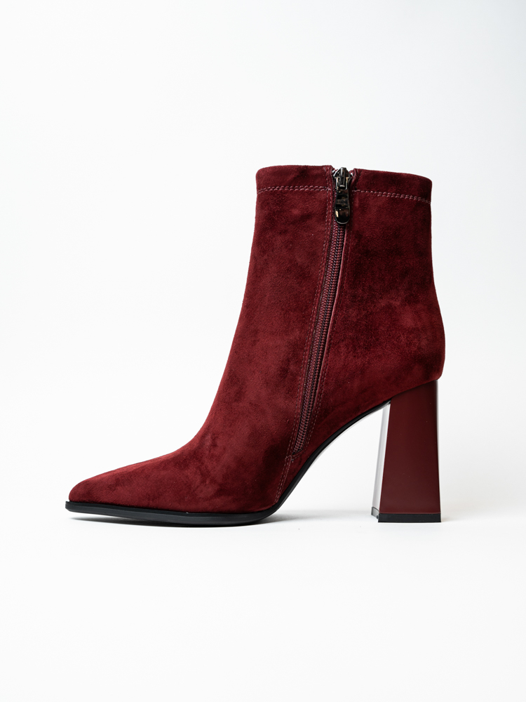 Ботинки женские, арт AF5079-1-P5737, натуральная замша, цвет бордо.