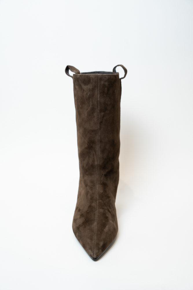 Ботинки женские, арт K525-804-3, натуральная замша, цвет кор.