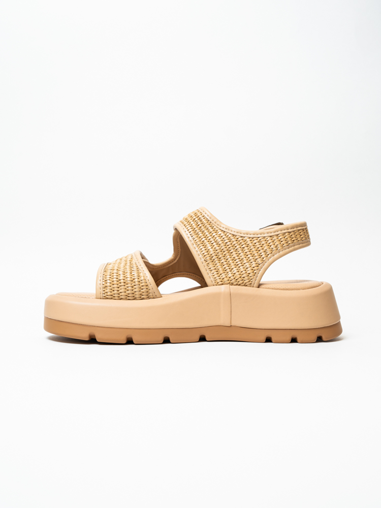 Босоножки женские, арт EMA7-2, текстиль, цвет беж.