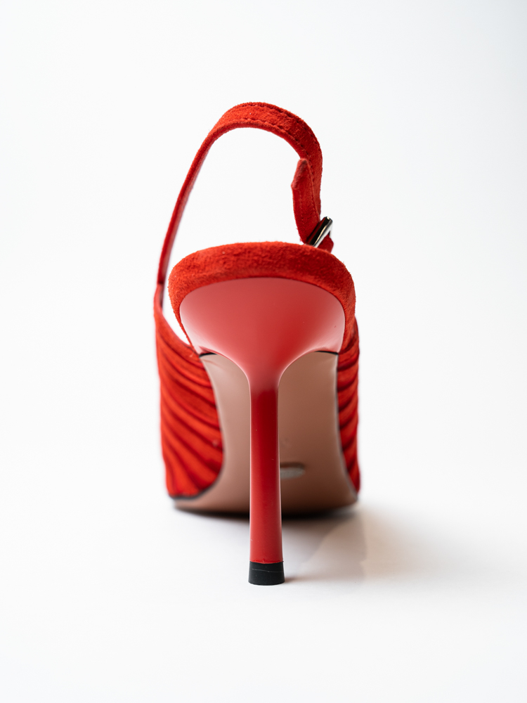 Босоножки женские, арт TY2277-1-3, натуральная замша/текстиль, цвет красн.