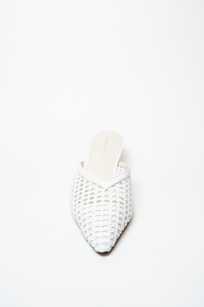 Сабо женские, арт FA60-K552-515/TC415, натуральная кожа, цвет бел.