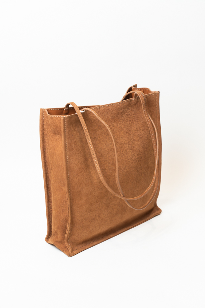 Сумка женская, арт 3906, натуральный нубук, цвет рыж.