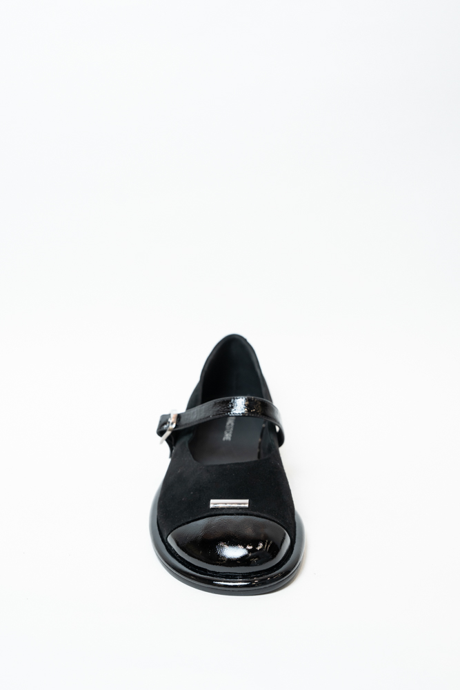 Туфли женские, арт 6365D-A130-С32, натуральная замша, цвет черн.