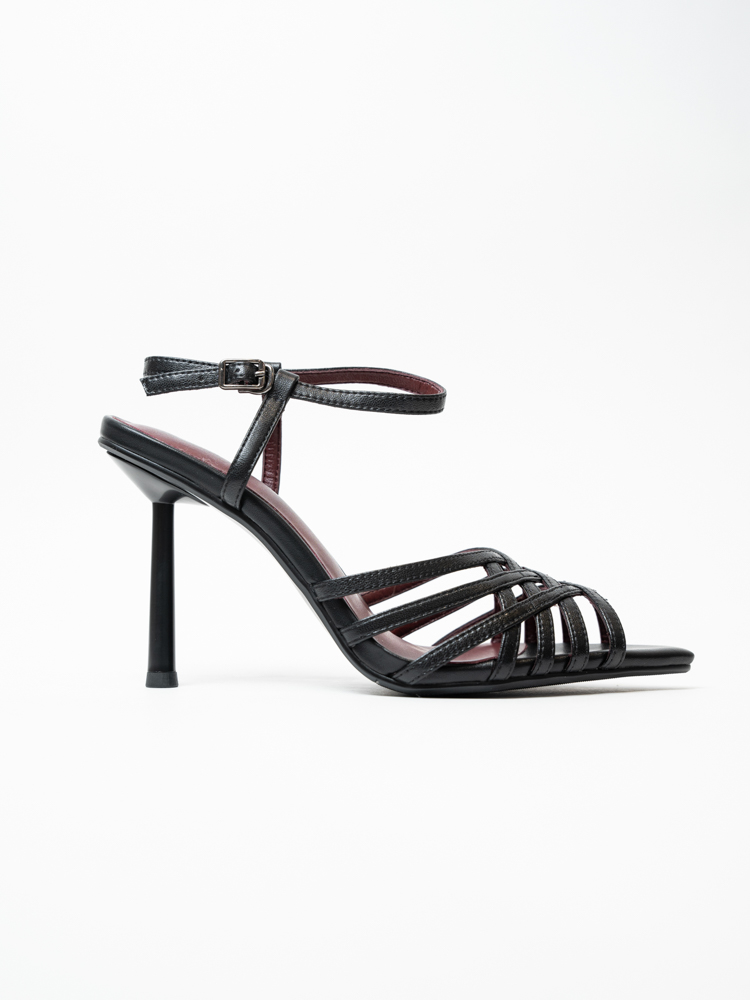 Босоножки женские, арт L204-A576-ZP262TH, натуральная кожа, цвет черн.