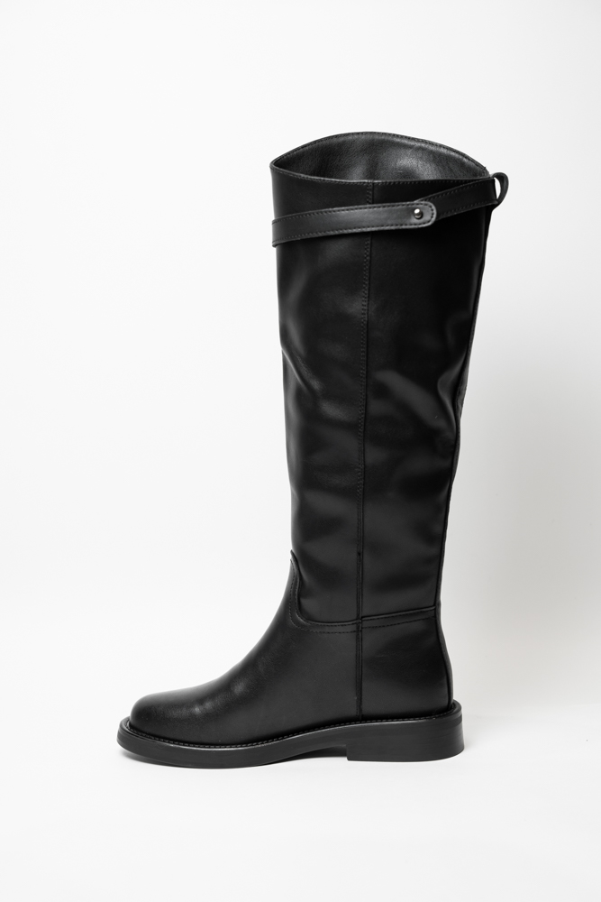 Сапоги женские, арт TPF5173-L3728J, натуральная кожа, цвет черн.