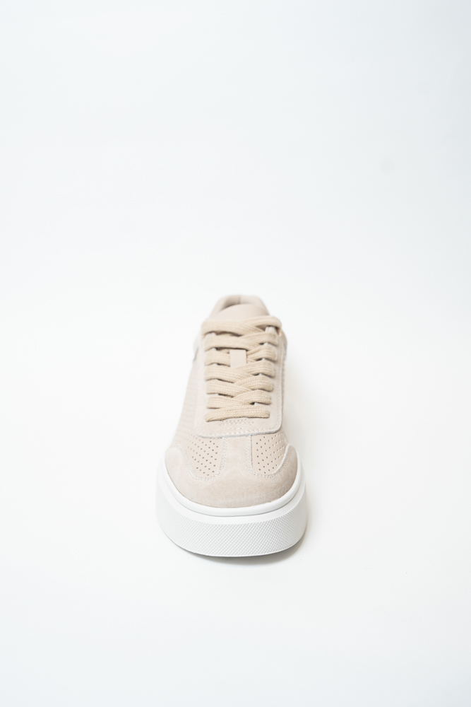 Кроссовки женские, арт 6-636-4, натуральная кожа/замша, цвет беж.